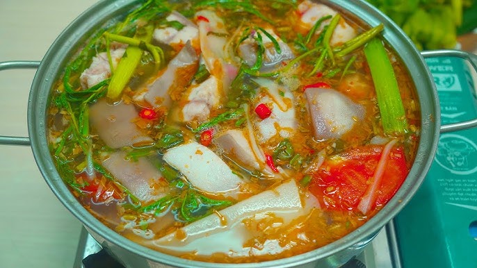 Cách Nấu Lẩu Cá Bớp Chua Cay