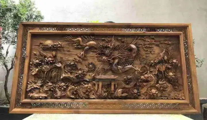 Tranh Gỗ Cá Chép