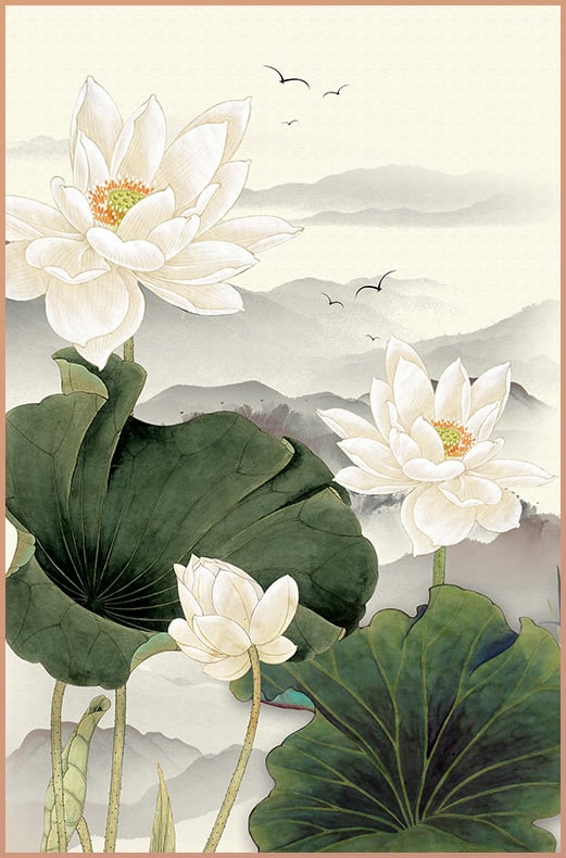 Tranh Hoa Sen Cá Chép