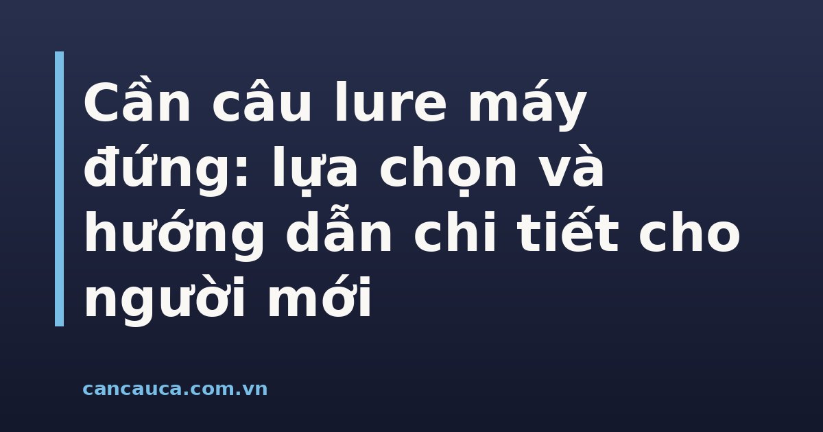 Cần câu lure máy đứng chất lượng cho người mới tập câu