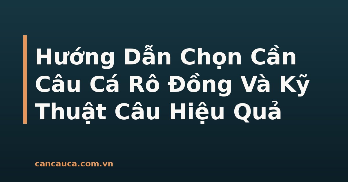 Cần câu cá rô đồng chuẩn và kỹ thuật câu hiệu quả