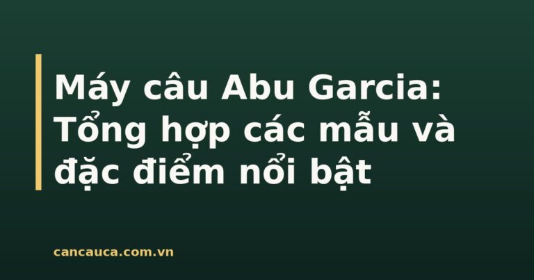 Máy câu Abu Garcia với các mẫu Black Max và Max SX2500H
