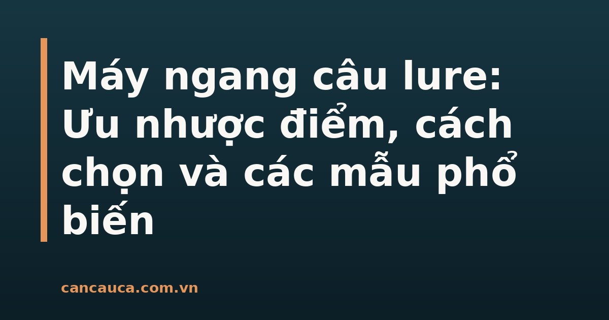 Máy ngang câu lure hiện đại dùng trong câu cá lure