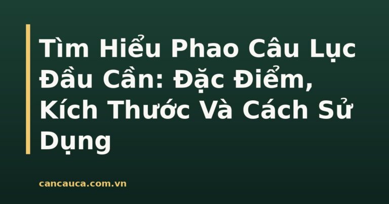 Phao câu lục đầu cần với thiết kế bầu phao thon dài và lớp sơn chống thấm nước
