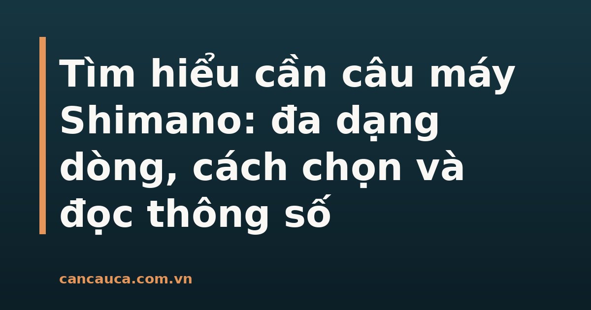 Cần câu máy Shimano đa dạng dòng và kích thước