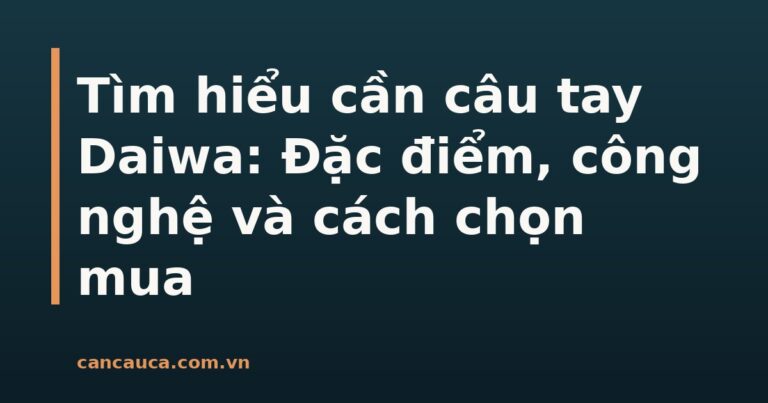 Cần câu tay Daiwa chất lượng cao với công nghệ tiên tiến
